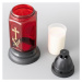 Nexos 85948 Skleněná lucerna na svíčku, červená, zlatý kříž, 22 cm, 3 ks