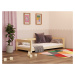Benlemi Dětská postel STUDY se zábranou Zvolte barvu: Tmavě šedá, Zvolte rozměr: 80x200 cm, Zvol