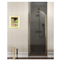 Sapho ANTIQUE sprchové dveře otočné, 800mm, levé, ČIRÉ sklo, bronz, světlý odstín GQ1280LCL