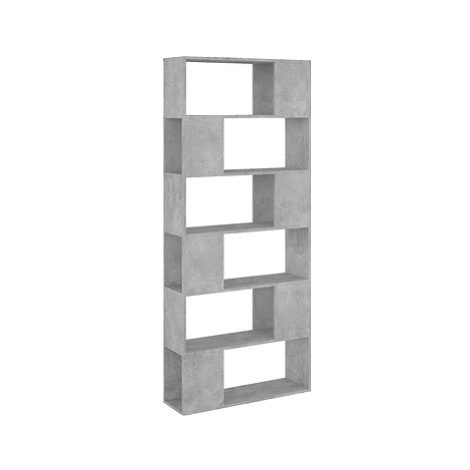 Shumee dělící stěna betonově šedá 80×24×186 cm dřevotříska, 809156