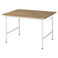 RAU Pracovní stůl, výškově přestavitelný, 800 - 850 mm, masivní buková deska, š x h 1250 x 1000 