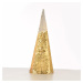 ACA Lighting šampaň zlatá + bílá dekorační kuželový strom 35 WW LED na baterie 3xAA, IP20 pr.27.