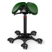 Sedlová židle Salli SwingFit Barva čalounění: Kůže - borovicová zelená #98015, Konstrukce: černá