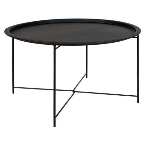 Černý kovový kulatý konferenční stolek ø 75 cm Bastia – House Nordic