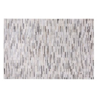 Šedý kožený koberec 140x200 cm AHILLI, 73795