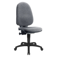 Topstar Standardní otočná židle, bez područek, opěradlo 550 mm, podstavec černý, látka šedá