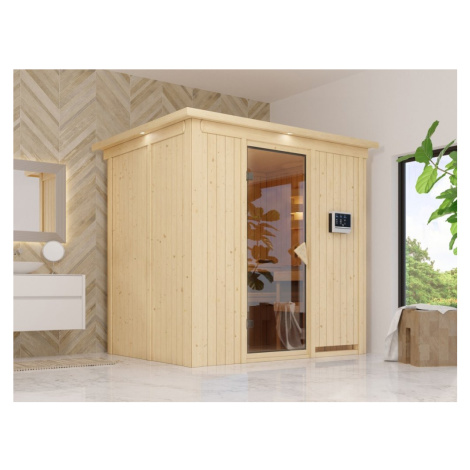 Interiérová finská sauna 195x151 cm Dekorhome,Interiérová finská sauna 195x151 cm Dekorhome Lanitplast