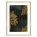 Dekoria Plakát Golden Leaves II, 70 x 100 cm, Zvolit rámek: Zlatý