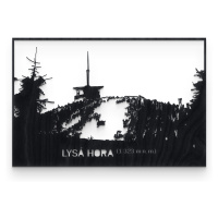 FK Dřevěná nástěnná dekorace - LYSÁ HORA Velikost: XL (900 x 600 mm), Moření: Přírodní bříza (be