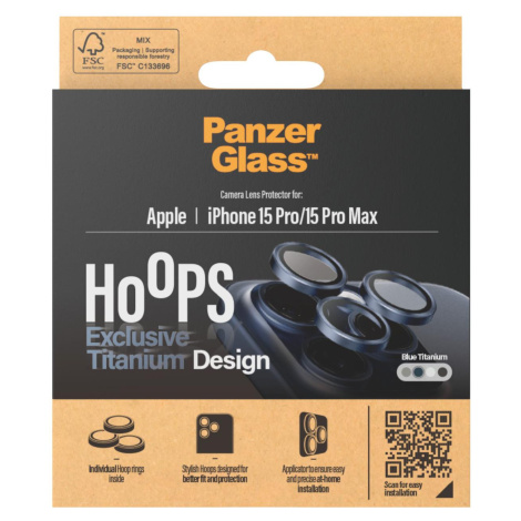 PanzerGlass HoOps Apple iPhone 16 Pro/15 Pro/16 Pro Max/15 Pro Max ochr. kroužky foto modrý tita