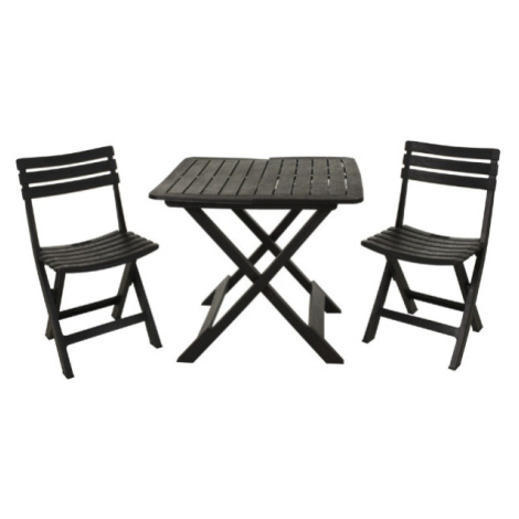 PROGARDEN Zahradní nábytek KOMODO sada 3 ks antracit KO-042981530