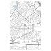 Mapa Lille white, 26.7 × 40 cm