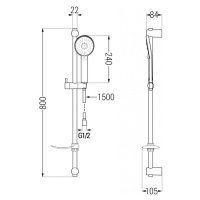 MEXEN/S Lynx DF40 sprchová baterie s příslušenstvím, zlato 74594DF40-50