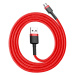 Baseus Cafule extra odolný nylonem opletený kabel USB / Micro USB QC3.0 2,4A 1m red