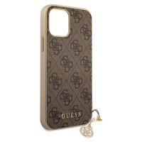 Guess 4G Charms zadní kryt GUHCP13MGF4GBR pro Apple iPhone 13, hnědá