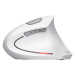 TRUST vertikální myš Verto bezdrátová ergonomická myš, USB, bílá