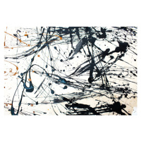 Plakát, Obraz - Pollock Inspired Grey Splash, 91.5x61 cm