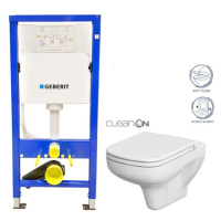 GEBERIT DuofixBasic bez tlačítka + WC CERSANIT CLEANON COLOUR + SEDÁTKO 458.103.00.1 X CN1