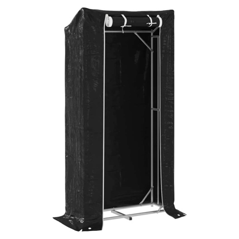 vidaXL Stojan na palivové dřevo s krytem proti dešti 100x40x200 cm