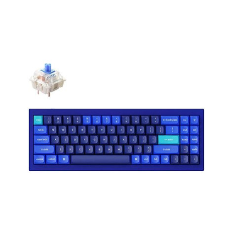 Keychron QMK Q7 70% Gateron G Pro Hot-Swappable Blue Switch Mechanical, Blue - US