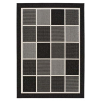Černošedý venkovní koberec Universal Nicol Squares, 160 x 230 cm