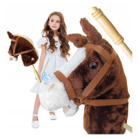 Hobby Horse měkká hlava koně kůň na tyči řehtá 93 cm zvuky cvalu plyš