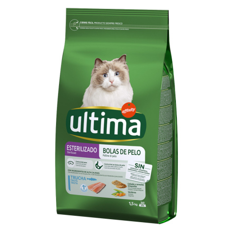 Ultima Feline Sterilized Hairball s pstruhem - 4,5 kg (3 x 1,5 kg) Affinity Ultima