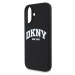 Zadní kryt DKNY Liquid Silicone Arch Logo MagSafe pro Apple iPhone 16, černá