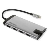 VERBATIM USB-C Multiport HUB USB 3.1 GEN 1/ 3x USB 3.0/ HDMI/ SDHC/ microSDHC/ RJ45