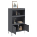 vidaXL Skříň highboard antracitová 68 x 39 x 113 cm ocel