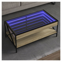 vidaXL Konferenční stolek s Infinity LED dub sonoma 90 x 50 x 38 cm