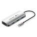 Vention 5-in-1 USB-C to HDMI/USB 3.0 x3/PD Docking Station 0.15M Gray Aluminum Alloy Type