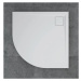 RONAL LIVADA W20R5508004, 80x80x3,5 cm, čtvrtkruhová sprchová vanička z litého mramoru, bílá (Sa