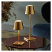Sigor Nuindie mini LED dobíjecí stolní lampa, kulatá, USB-C, zlatá barva