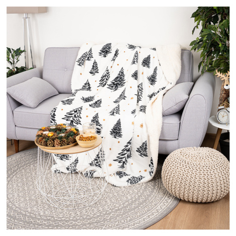 4Home Beránková deka Frosted Trees