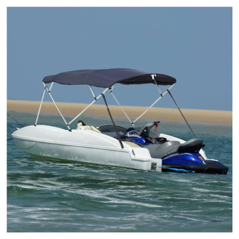 vidaXL Bimini stříška se 4 oblouky a bočnicemi 243x(185–198)x137 cm