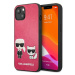 Kryt Karl Lagerfeld KLHCP13SPCUSKCP iPhone 13 mini 5,4" fushia hardcase Ikonik Karl & Choupette 