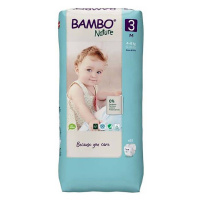 BAMBO Nature 3 Dětské plenkové kalhotky 4-8 kg 52 ks