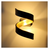 Eco-Light LED nástěnné světlo Helix, černo-zlaté, 17 cm