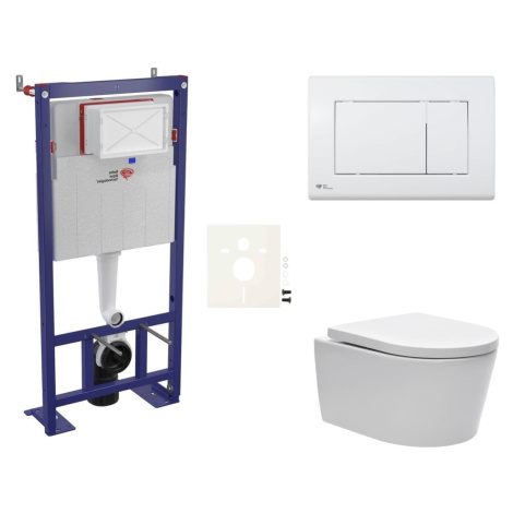 Cenově zvýhodněný závěsný WC set SAT do lehkých stěn / předstěnová montáž+ WC SAT Brevis SIKOSSB