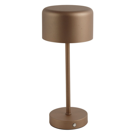 Moderne tafellamp bruin oplaadbaar - Poppie TRIO