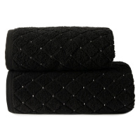 Bavlněný froté ručník se vzorem OLIWIER 50x90 cm černá 520 gr Mybesthome