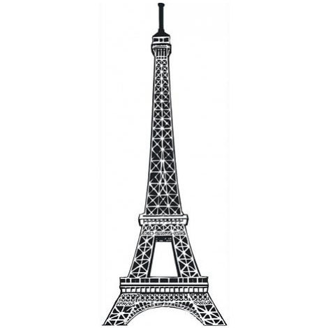 Samolepící dekorace Eiffelova věž, černý lesk II. jakost FOR LIVING