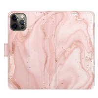 iSaprio flip pouzdro RoseGold Marble pro iPhone 12/12 Pro