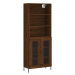 vidaXL Skříň highboard hnědý dub 69,5 x 34 x 180 cm kompozitní dřevo