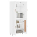 vidaXL Skříň highboard lesklá bílá 69,5 x 34 x 180 cm kompozitní dřevo