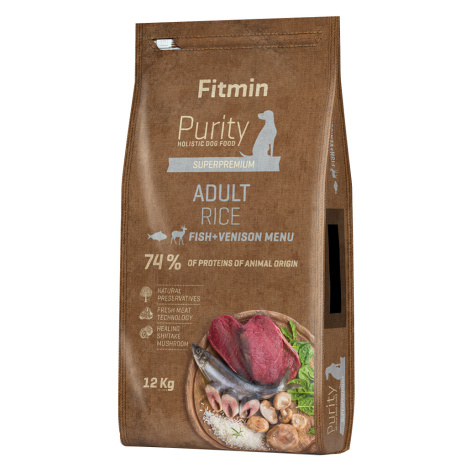 Fitmin dog Purity Rice Adult Fish & Venison - 12 kg
