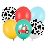PartyDeco Sada latexových balonů - Farma 6 ks