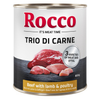 Rocco Classic Trio di Carne - 24 x 800 g - hovězí, jehněčí a drůbeží
