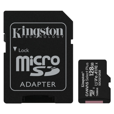 KINGSTON 128GB microSDHC CANVAS Plus Memory Card 100MB / 85MBs- UHS-I class 10 Gen 3